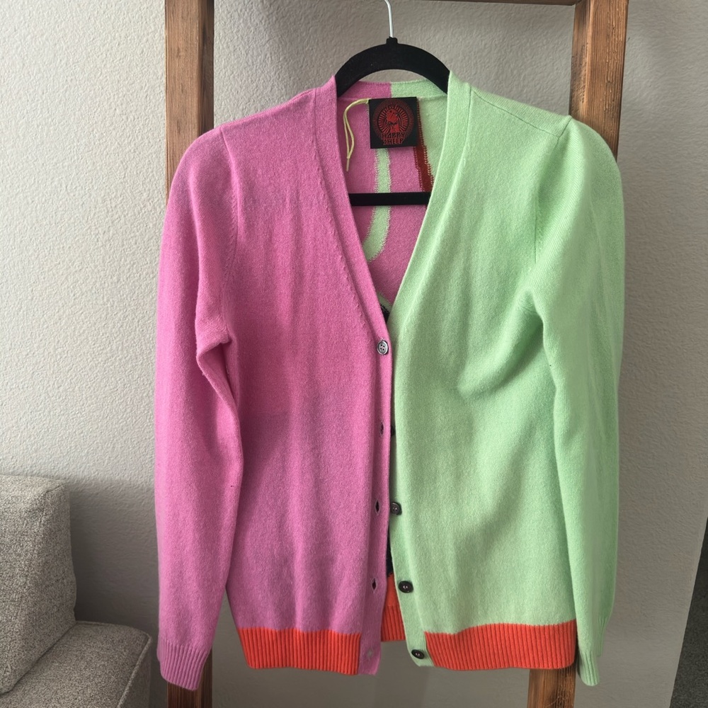 Happy Sheep Cashmere Color Block Cardigan